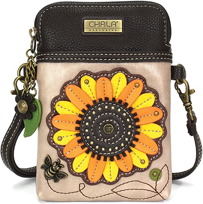  Chala Crossbody Cell Phone Purse-Women Canvas Multicolor  Handbag with Adjustable Strap - Black Bear - brown : Clothing, Shoes &  Jewelry