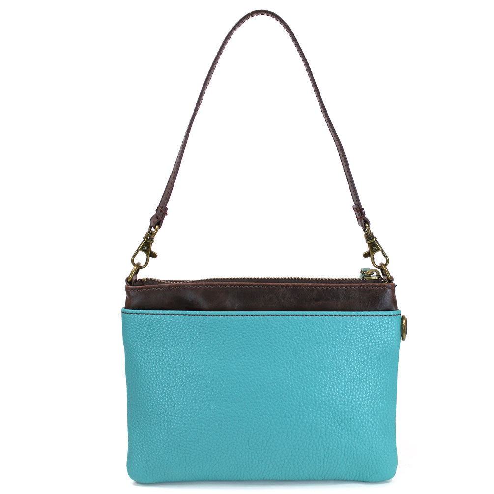 Buy Chala Mini Crossbody Handbag, Multi Zipper, Pu Leather, Small Shoulder  Purse Adjustable Strap -Turtle - Teal at
