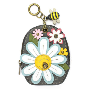 Mini Coin Purse Keychain - Daisy