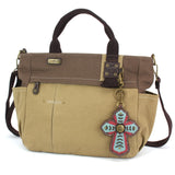 Multi Pocket Tote - Chevron Cross