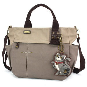 Multi Pocket Tote - Tabby Cat Gray