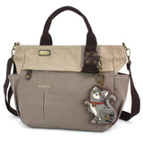Multi Pocket Tote - Tabby Cat Gray