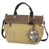 Multi Pocket Tote - Tabby Cat Gray