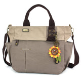 Multi Pocket Tote - Mini Keychain Sunflower