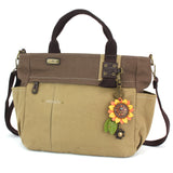 Multi Pocket Tote - Mini Keychain Sunflower
