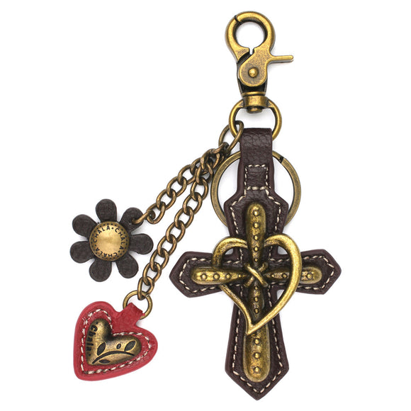Metal Charming Keychain - Cross