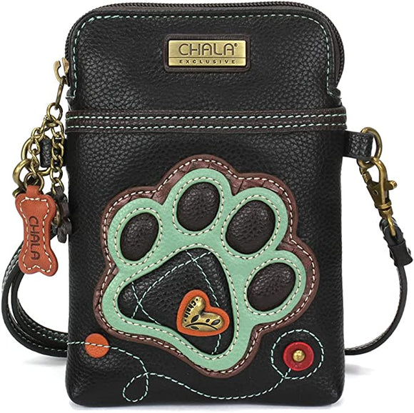 Cell Phone Xbody - CHALA Exclusive Paw Print (Black)