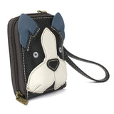 Cute-C - Credit Card Holder / Wallet Wristlet - Boston Terrier