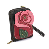 Cute-C - Credit Card Holder / Wallet Wristlet - Red Rose
