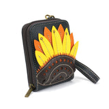 Cute-C - Credit Card Holder / Wallet Wristlet - Sunflower