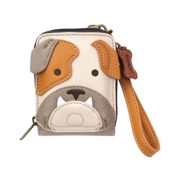 Cute-C - Credit Card Holder / Wallet Wristlet - Bulldog