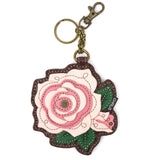 Pink Rose - Key Fob/Coin Purse