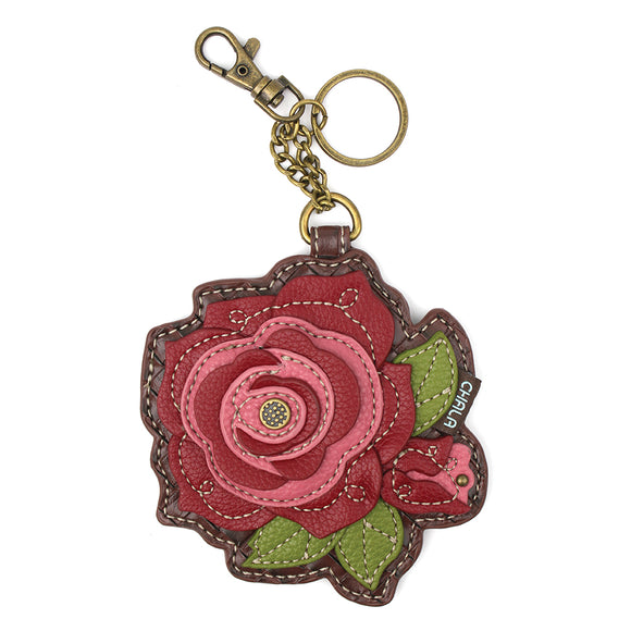 Red Rose - Key Fob/Coin Purse