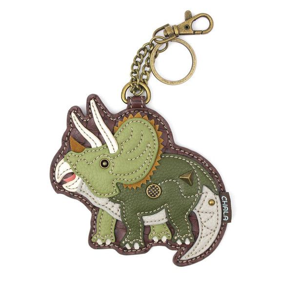 Coin Purse / Key Fob - Triceratops