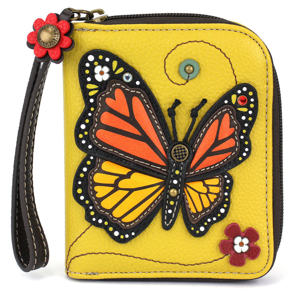 Zip Around Wallet - Monarch Butterfly