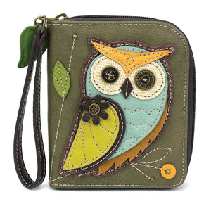 Owl A - Zip Around Wallet