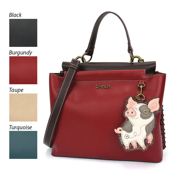 Charming Satchel - Spotted Pig Pink