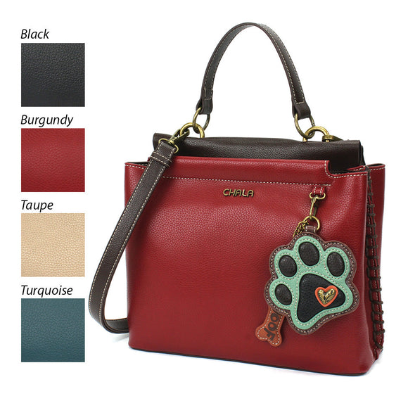 Charming Satchel - Pawprint Teal