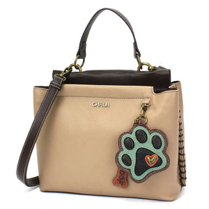 Charming Satchel - Pawprint Teal