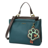 Charming Satchel - Pawprint Teal