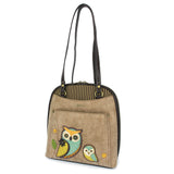 Convertible Backpack Purse - Owls