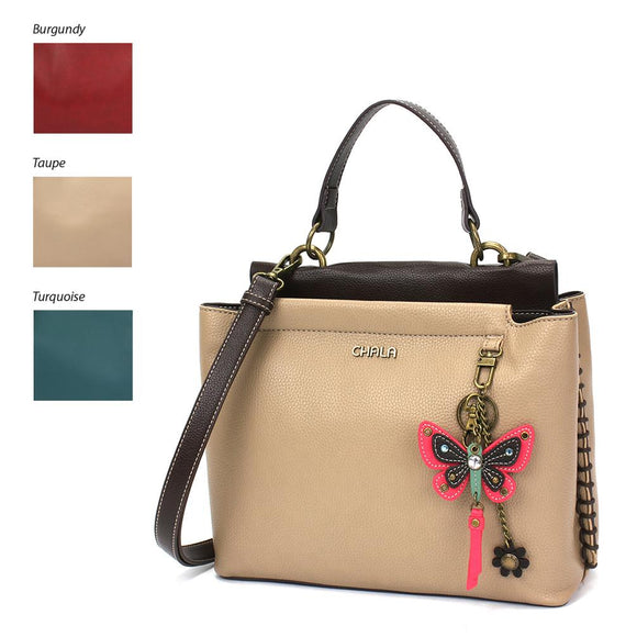 Charming Satchel - Mini Keychain Pink Butterfly