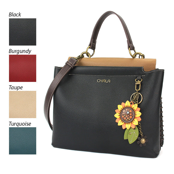 Charming Satchel - Mini Keychain Sunflower