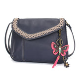 Braided Boho Crossbody - Mini Keychain Butterfly Pink